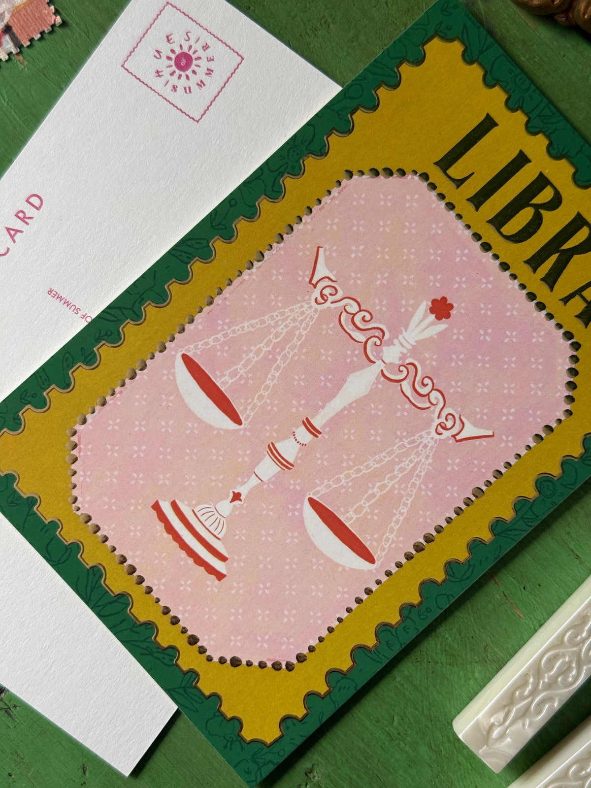 Libra | Zodiac Postcard