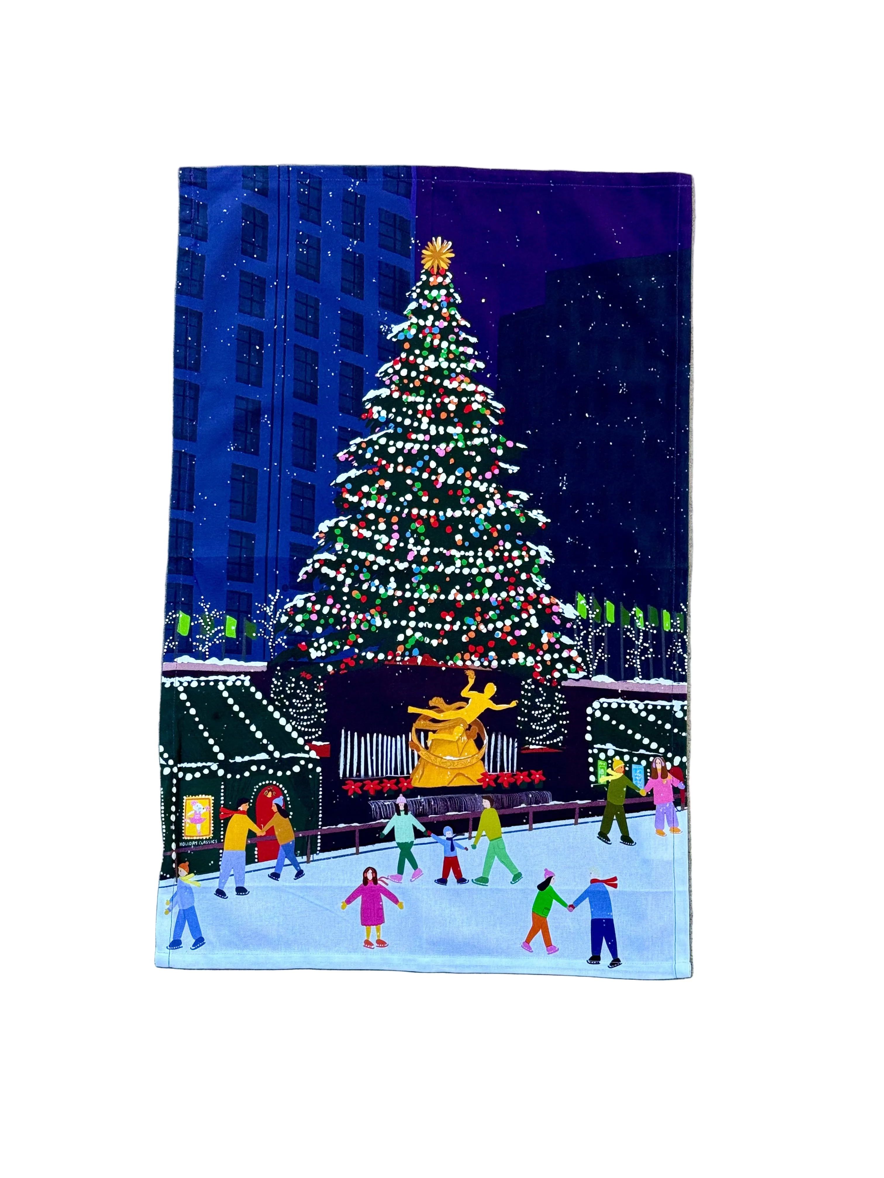 Rockefeller Christmas Tea Towel