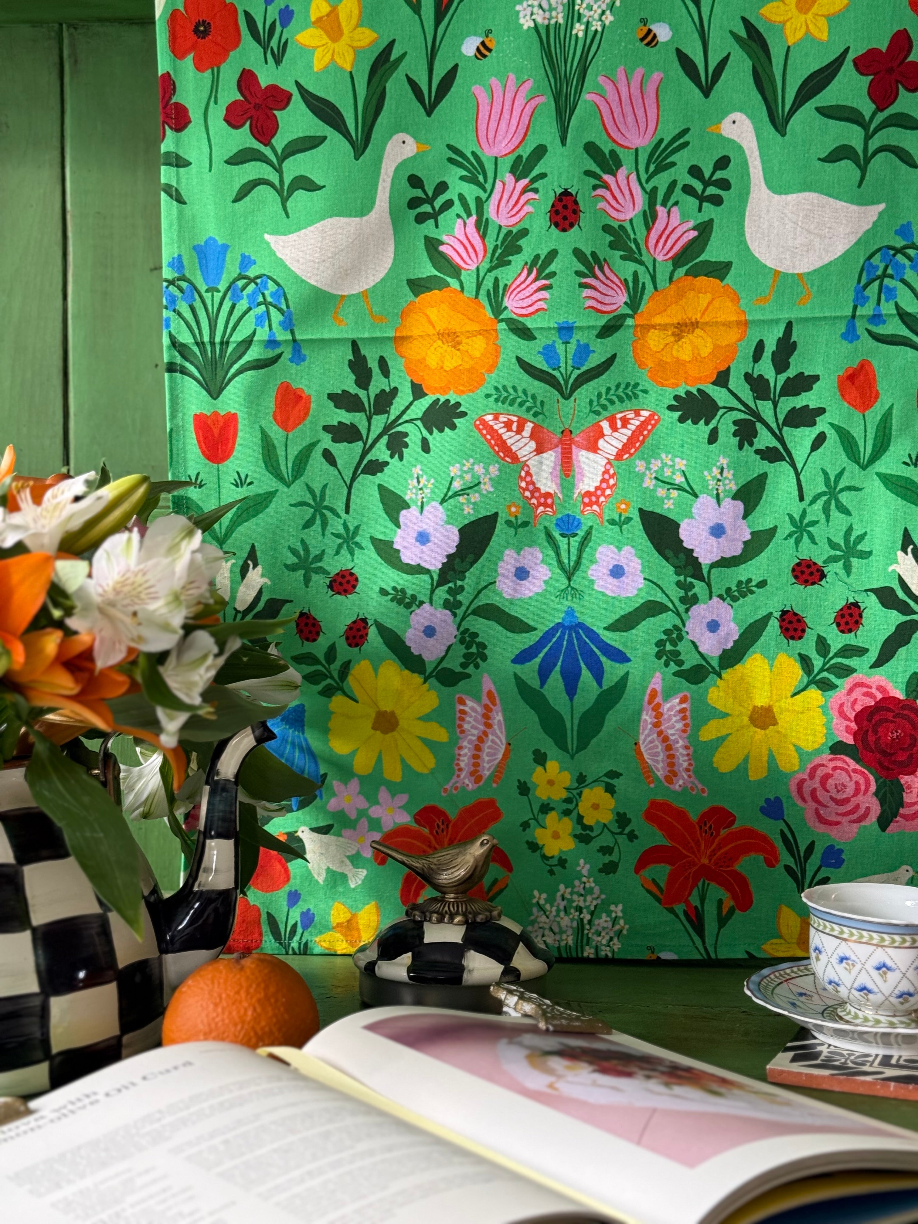 Garden Reverie Tea Towel