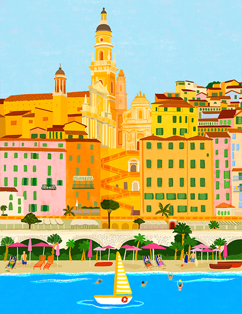Menton Art Print