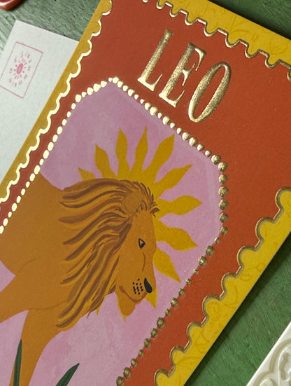 Leo | Zodiac Postcard