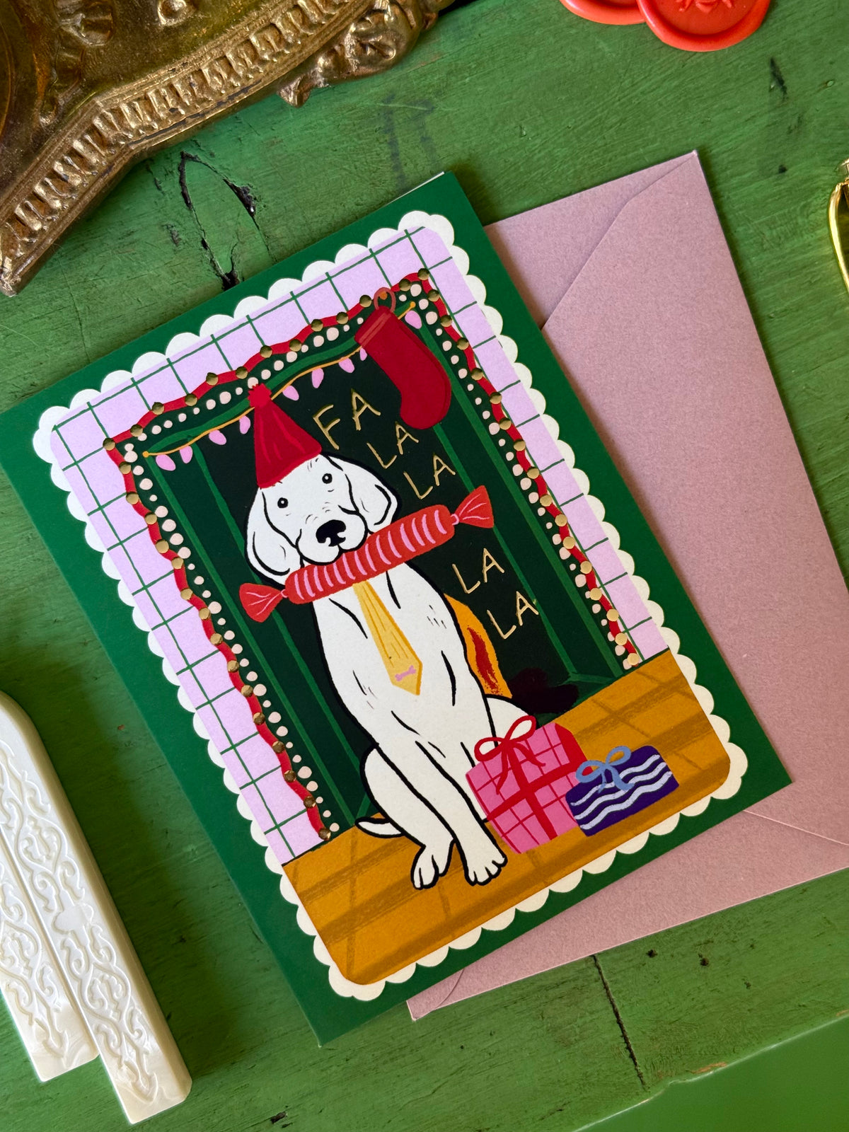 Greeting Card | Fa La La Dog