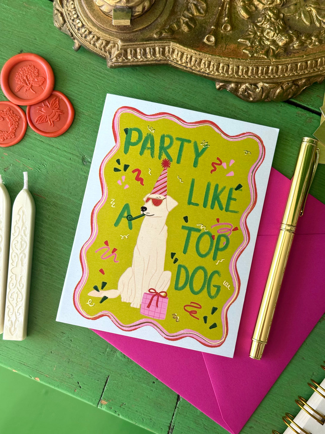 Greeting Card | Party Like a Top Dog