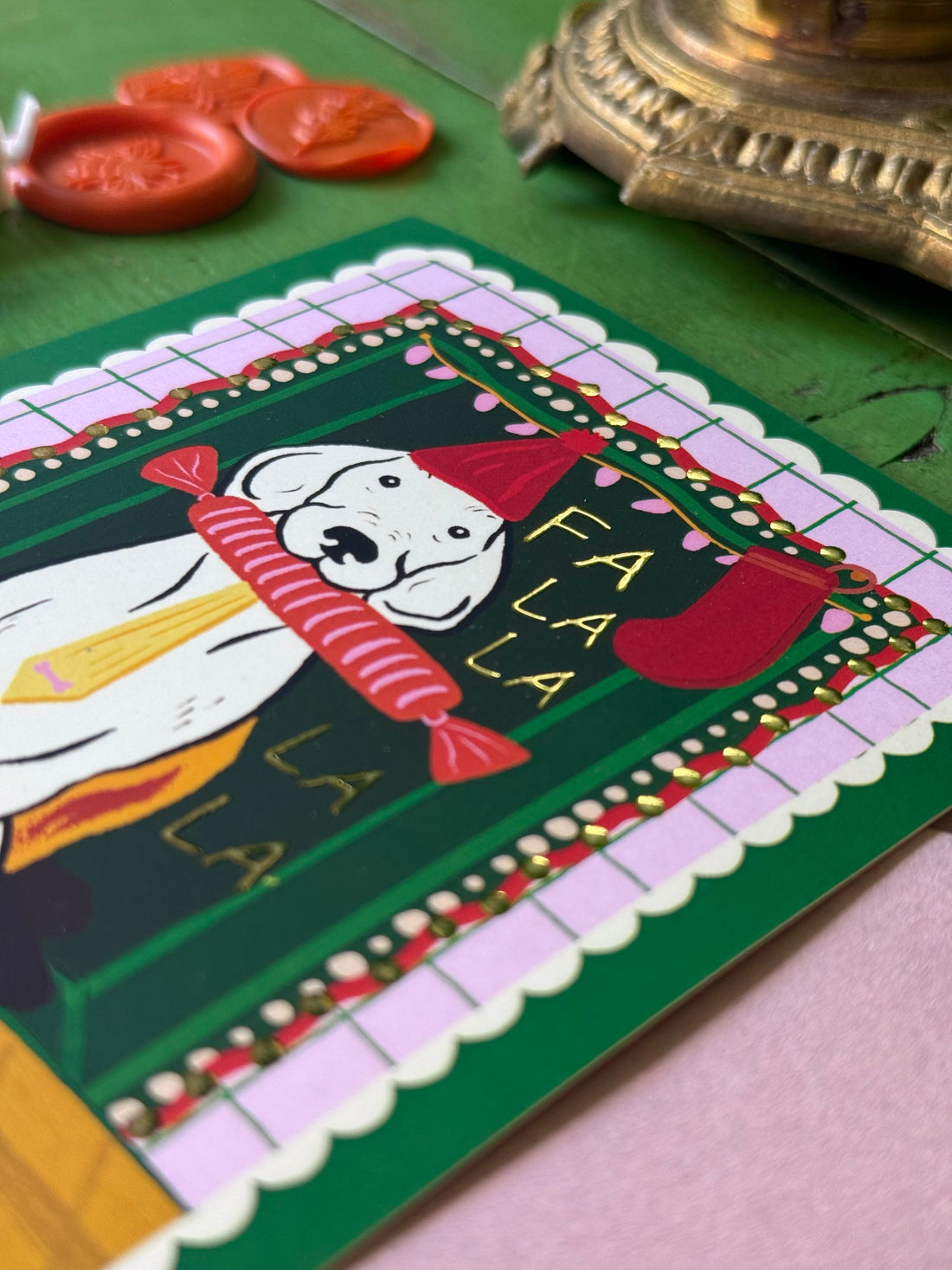Greeting Card | Fa La La Dog