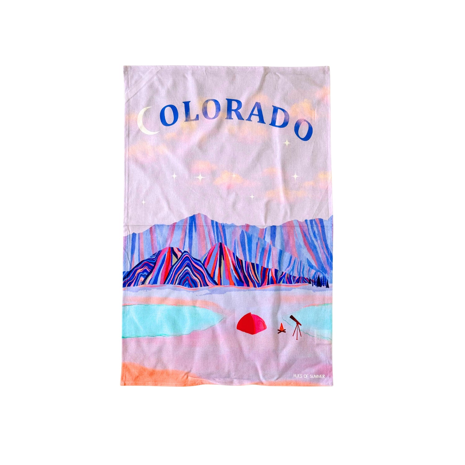 Colorado Purple Mountains Tea Towel