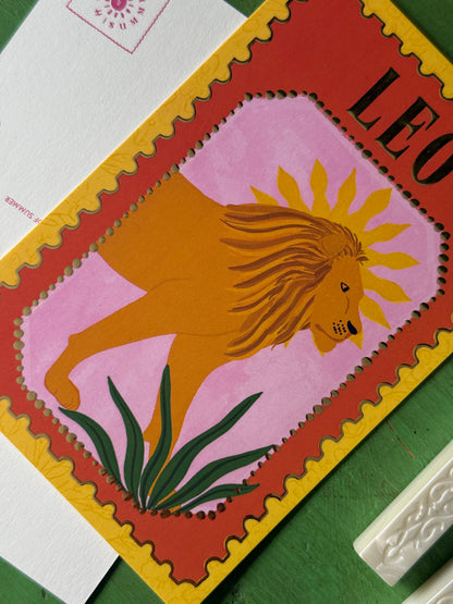 Leo | Zodiac Postcard