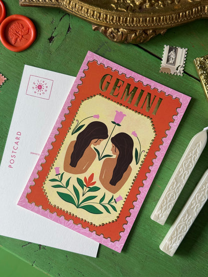 Gemini | Zodiac Postcard