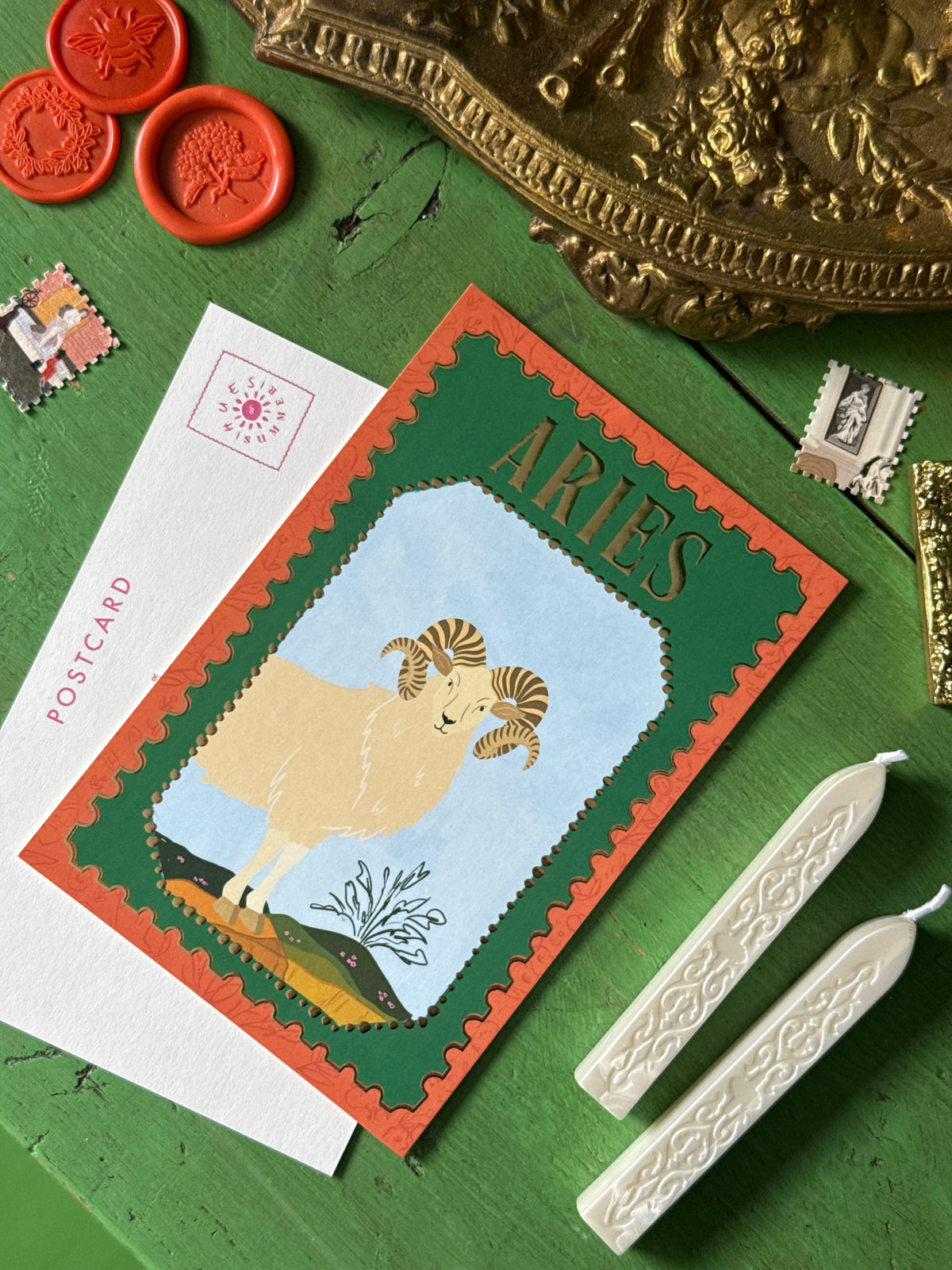 Aries | Zodiac Postcard
