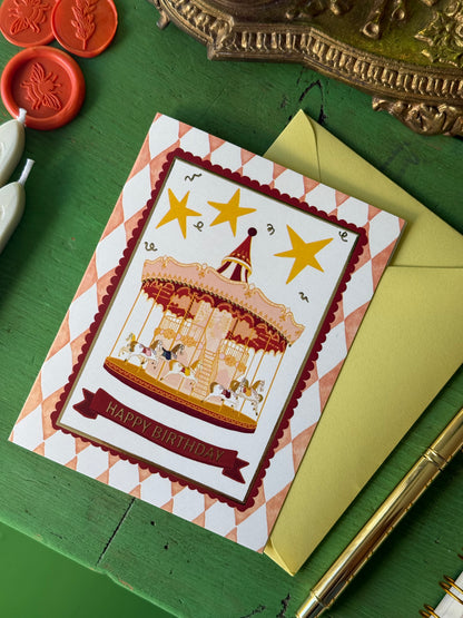 Greeting Card | Happy Birthday Carousel
