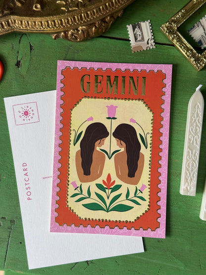 Gemini | Zodiac Postcard