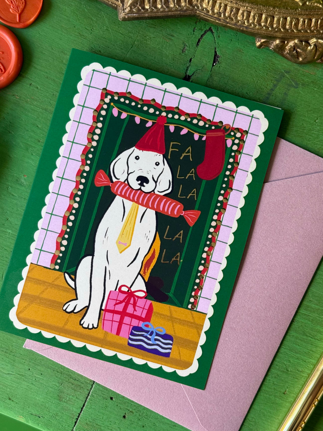 Greeting Card | Fa La La Dog