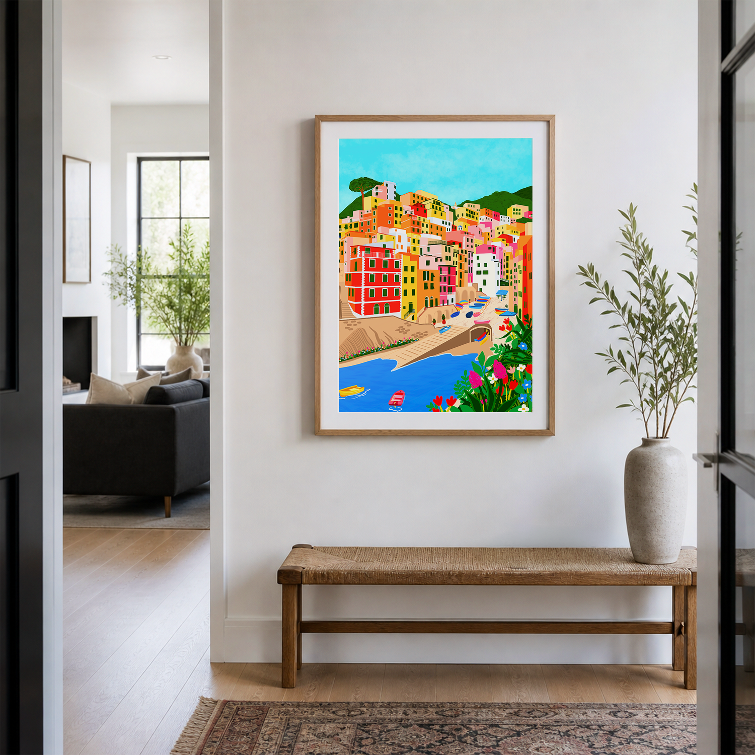 Sunset in Cinque Terre Art Print