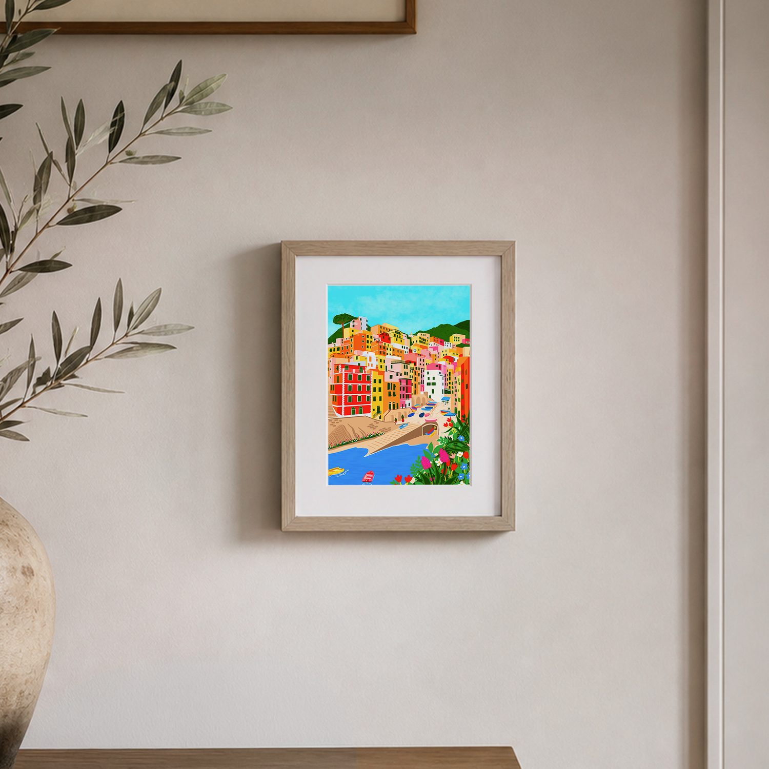 Sunset in Cinque Terre Art Print
