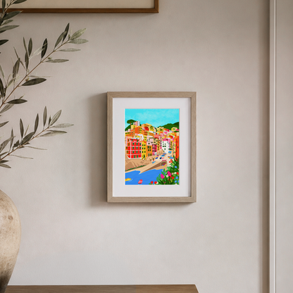 Sunset in Cinque Terre Art Print