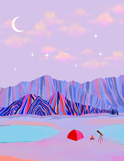 Purple Mountain Art Print