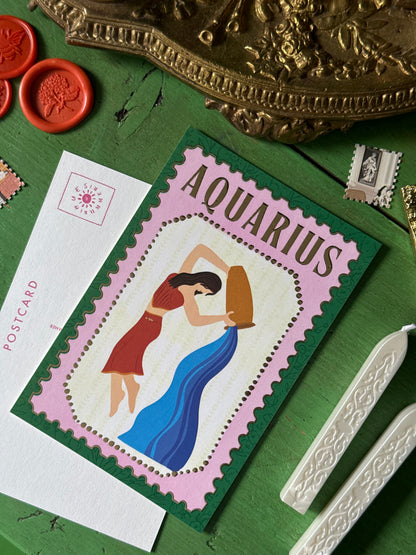Aquarius | Zodiac Postcard