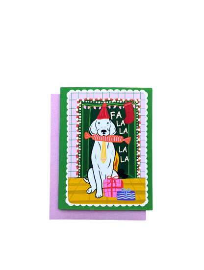 Greeting Card | Fa La La Dog