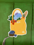 Market Tote Sticker – die-cut illustrated sticker | Hues of Summer