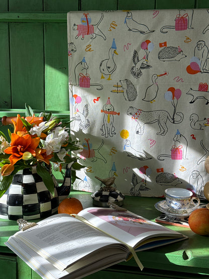 Party Animals Tea Towel