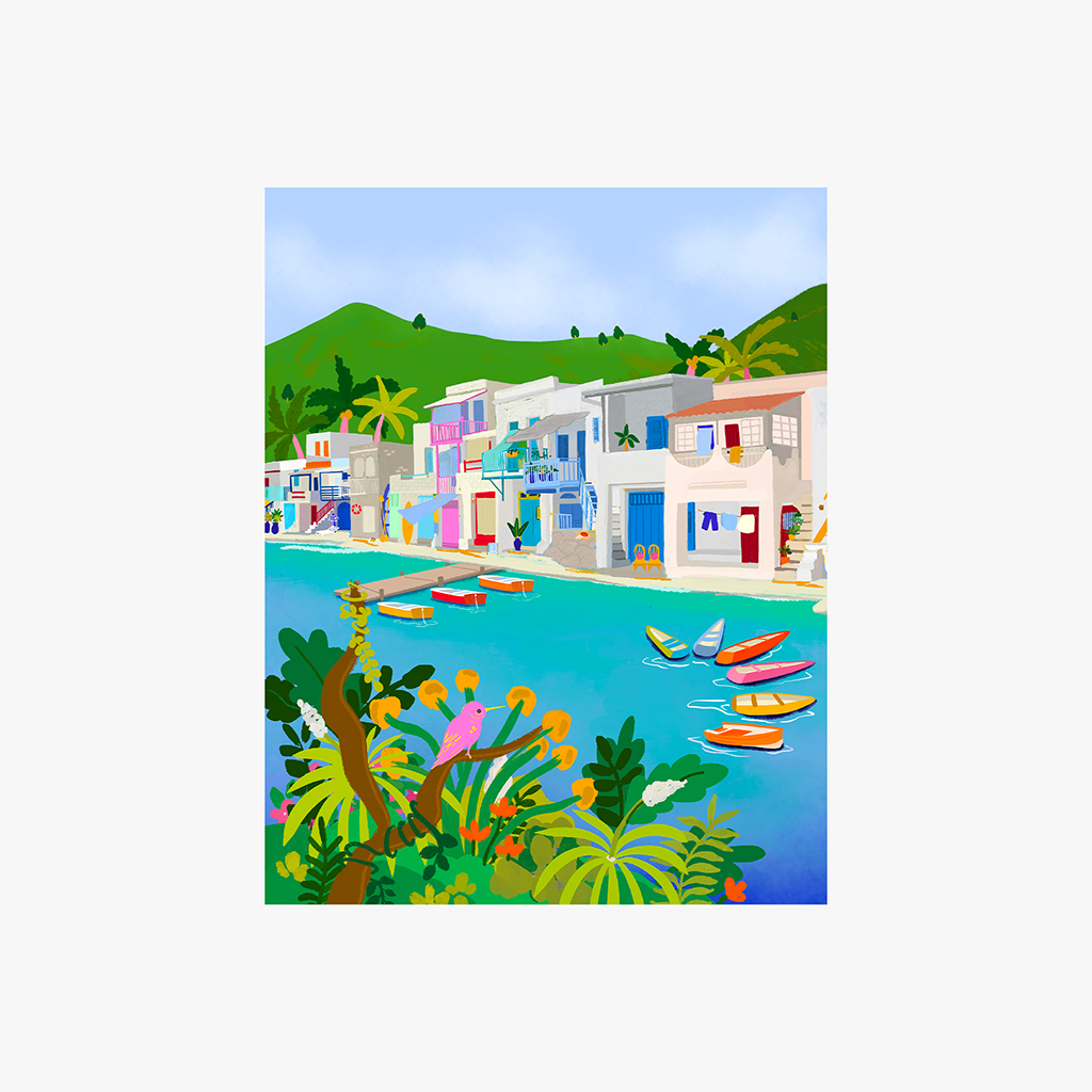 Summer in Klima Art Print