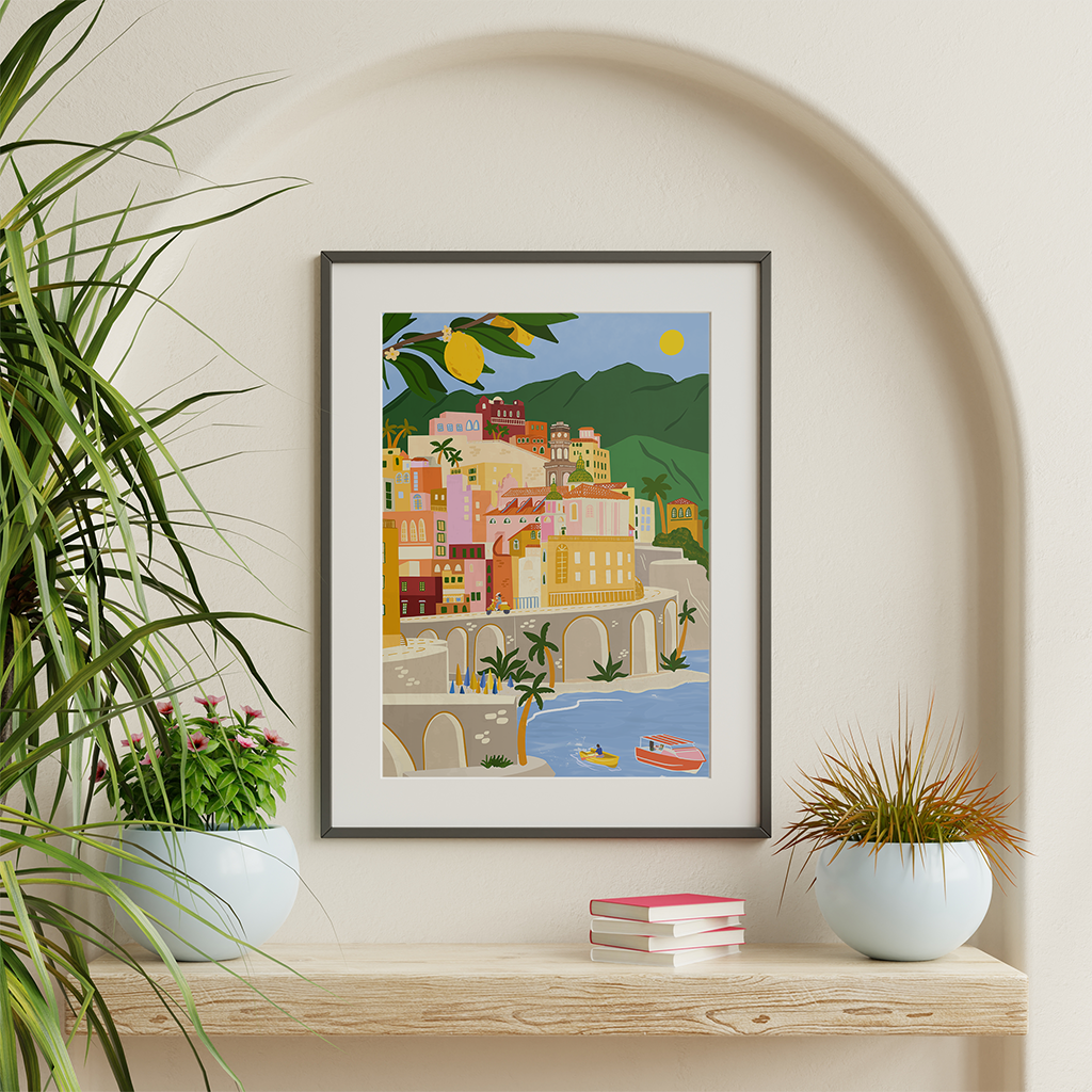 Under the Amalfi Sun Art Print