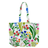 Summer Meadow tote bag laid flat, front view on a white background